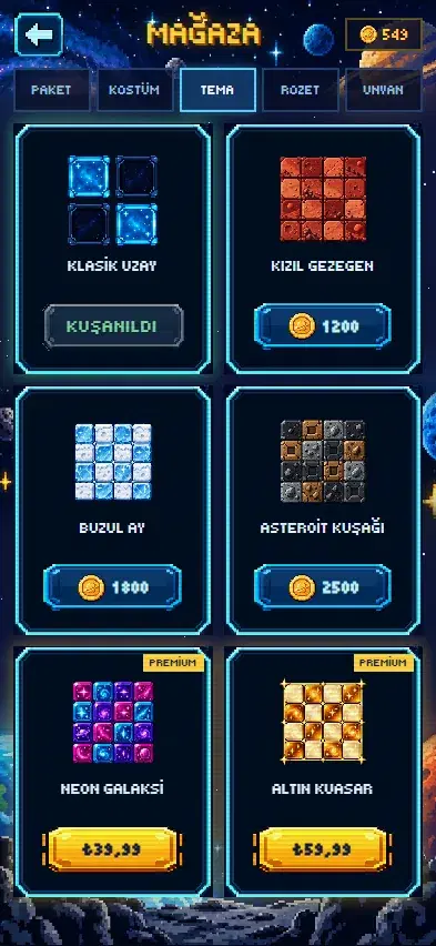 Gezgezen – Mağaza: ızgara temaları