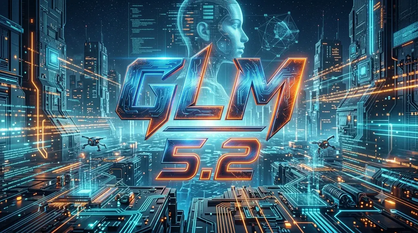 GLM 5.2 yapay zeka kod modeli tanıtım görseli