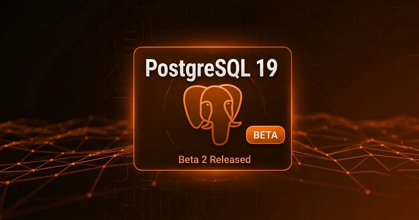 PostgreSQL 19 sürümünün yeni özelliklerini gösteren veritabanı görseli